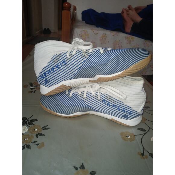Adidas Nemeziz 19.3 Indoor White Blue Soccer Shoes Size 7 main image 11